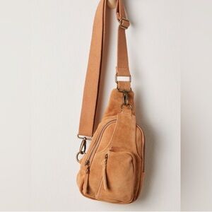 Free People Hudson Crossbody Sling Bag Pirate Gold